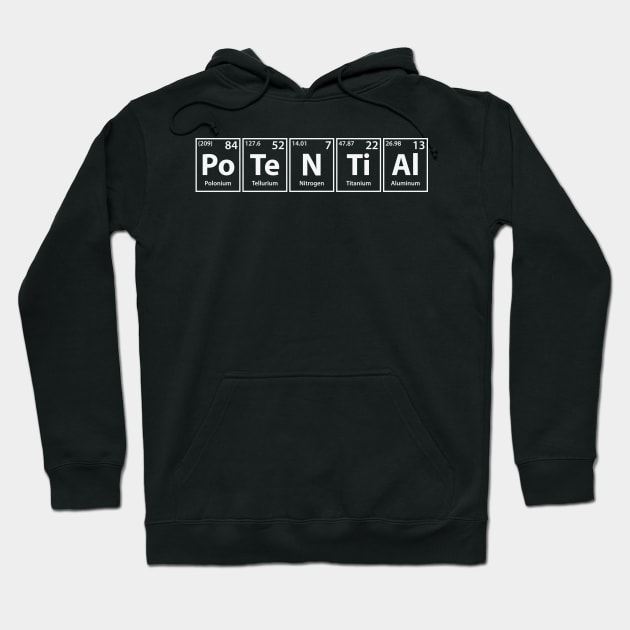 Potential (Po-Te-N-Ti-Al) Periodic Elements Spelling Hoodie by cerebrands